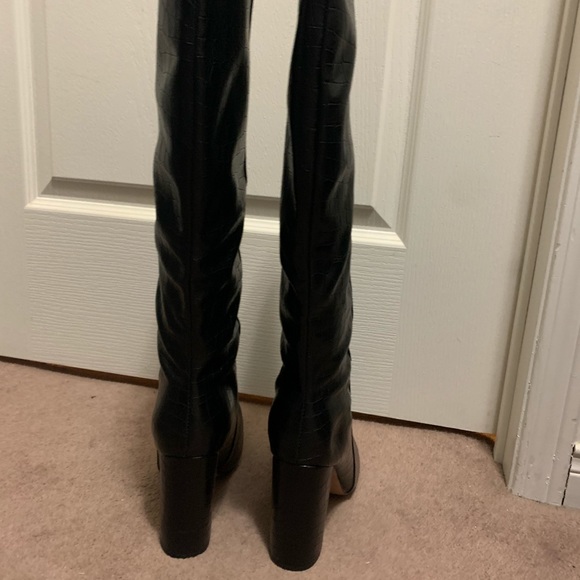 NEW BLACK KNEE HIGH BOOTS - Picture 6 of 13